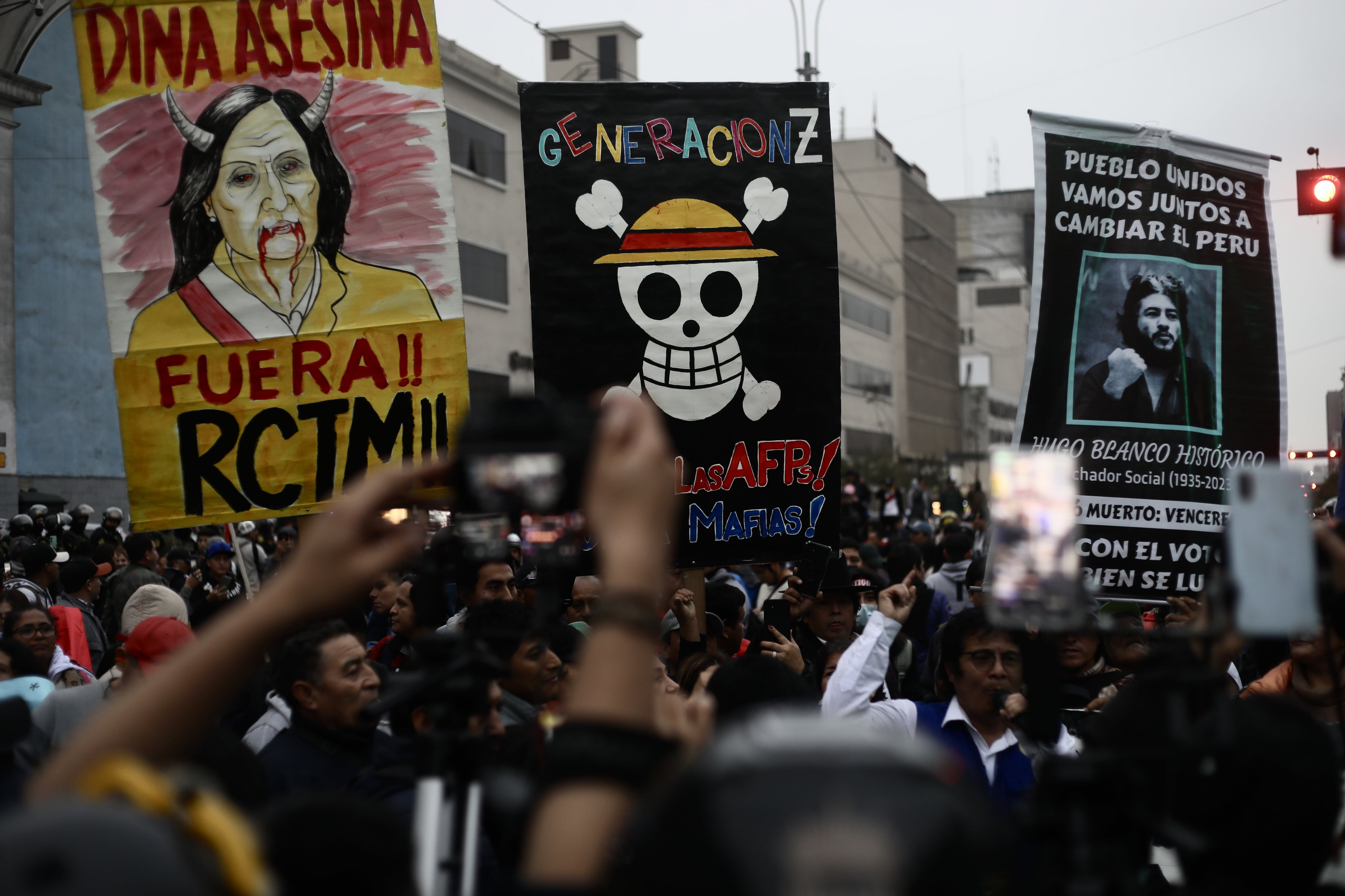 Protestas en Lima.