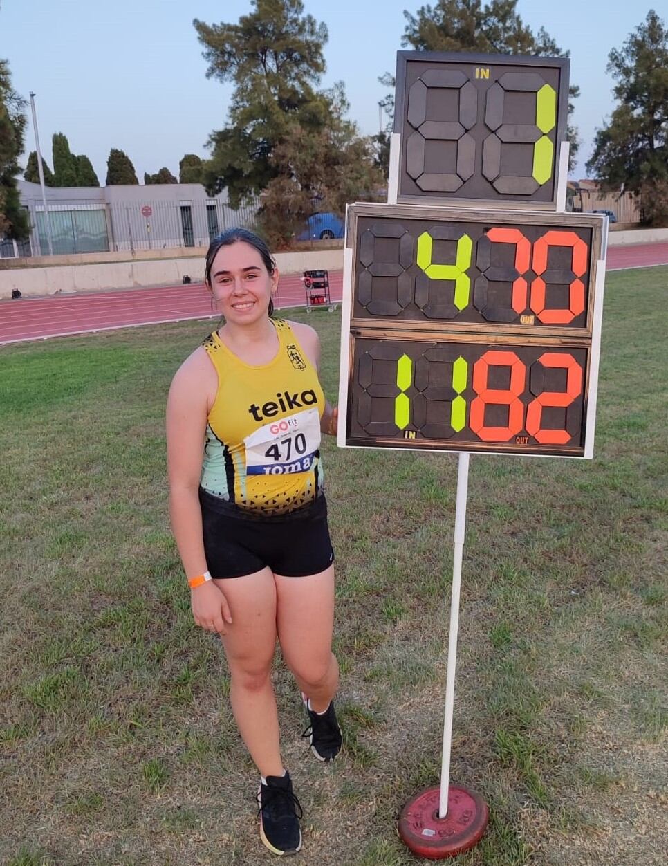 Irene González con su marca en lanzamiento de peso