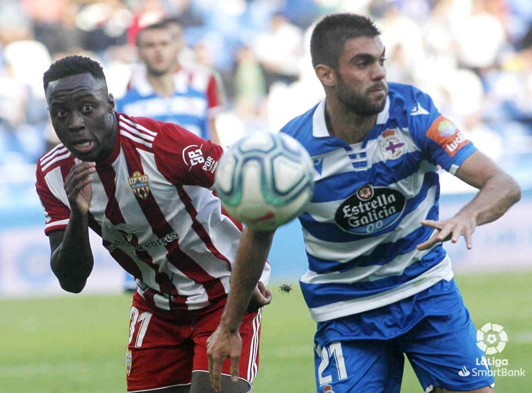 Appiah debutó como titular en Riazor. 
