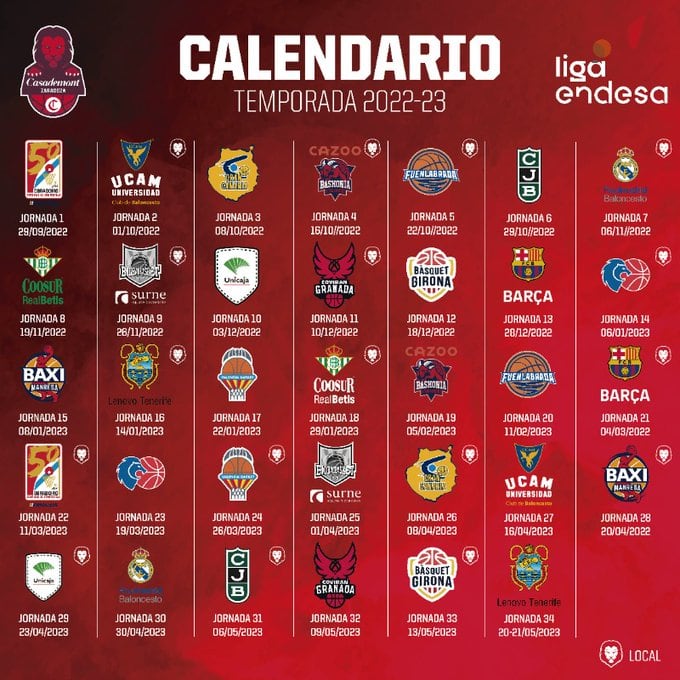 Calendario de la Liga ACB