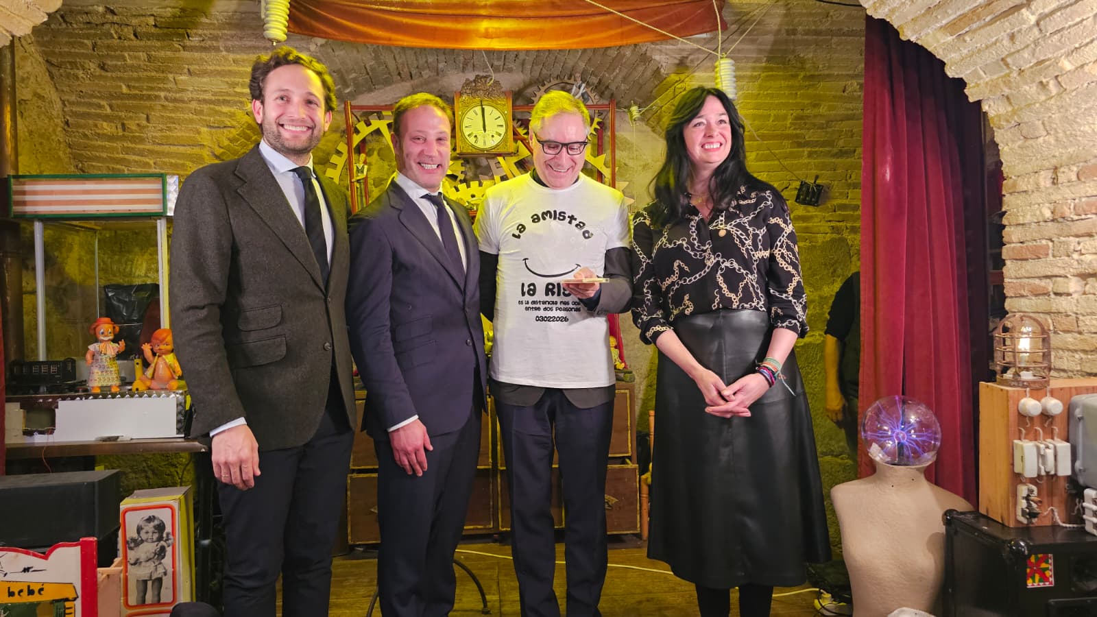 Isaac Claver, Javier Más, Carmelo Bosque y Lorena Orduna