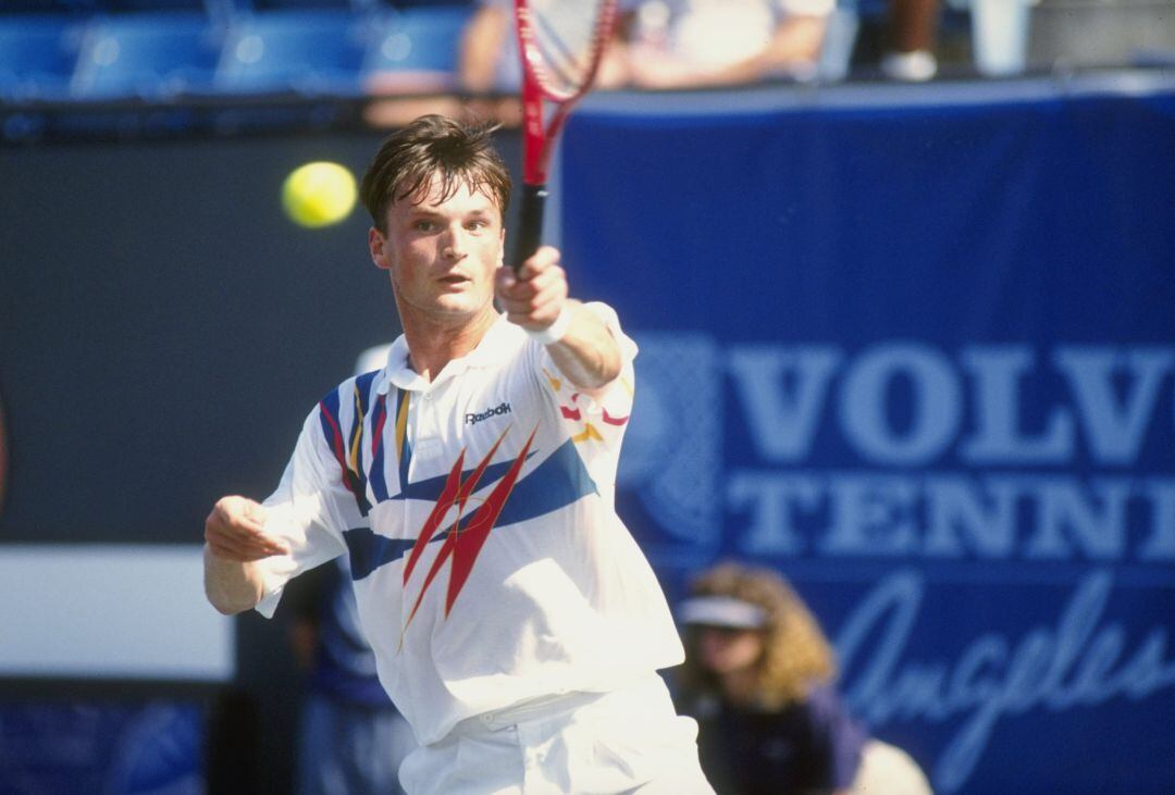 Alexander Volkov disputando el torneo de New Haven en 1992.