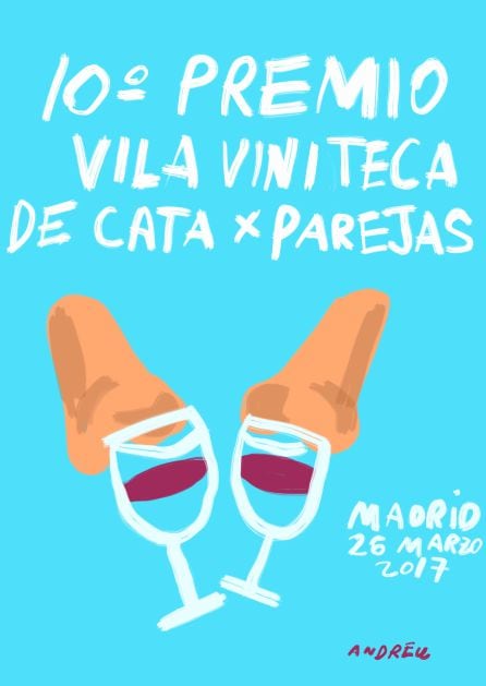 Cartel del X Premio vila Viniteca de Cata por Parejas.