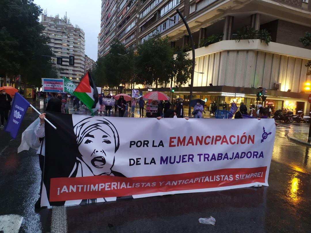 Manifestación del 8 de marzo en la Gran Vía de Murcia