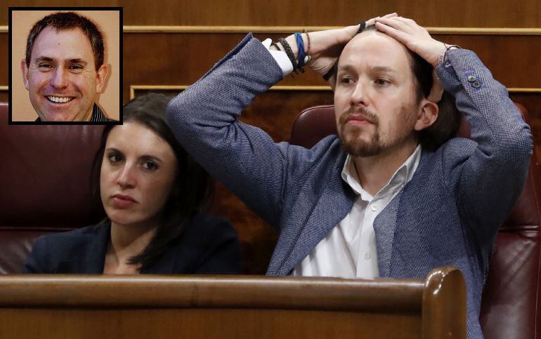 Fernando Sabaté, Irene Montero y Pablo Iglesias