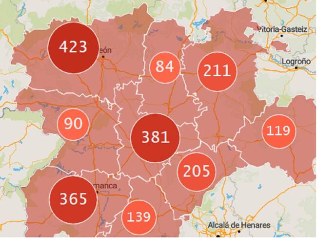 Fallecidos por coronavirus en Castilla y León