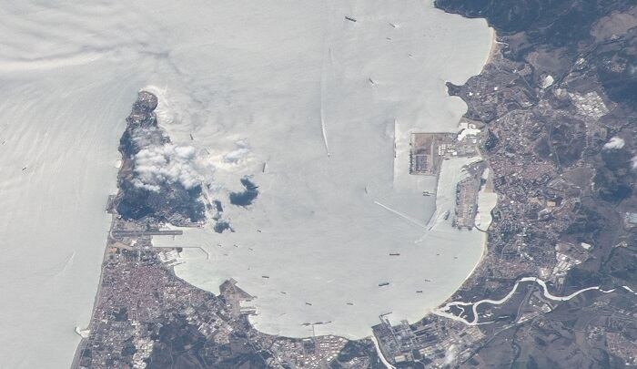 Vista aérea de la Bahía de Algeciras