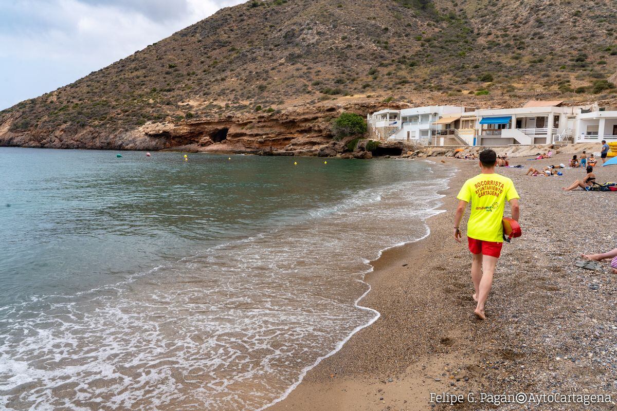 Playa de El Portús en Cartagena