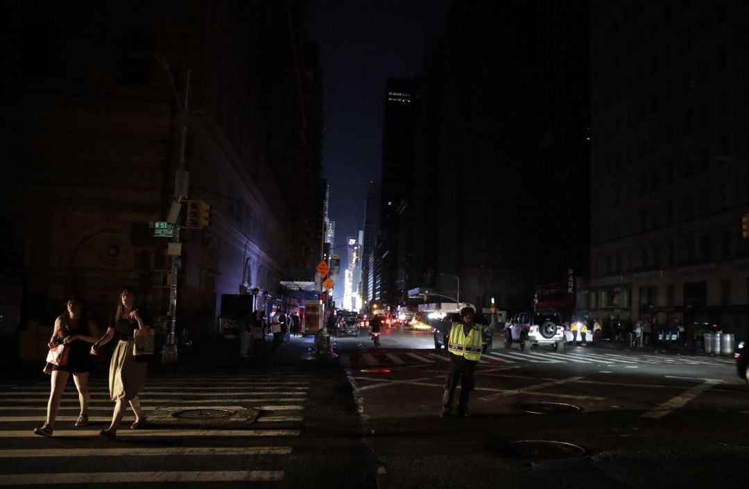 Personas durante el pagón en Nueva York