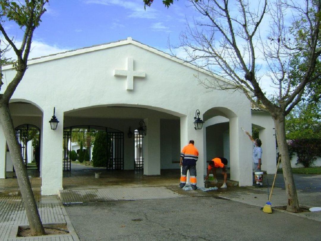 Trabajos en el cementerio de Xàbia.