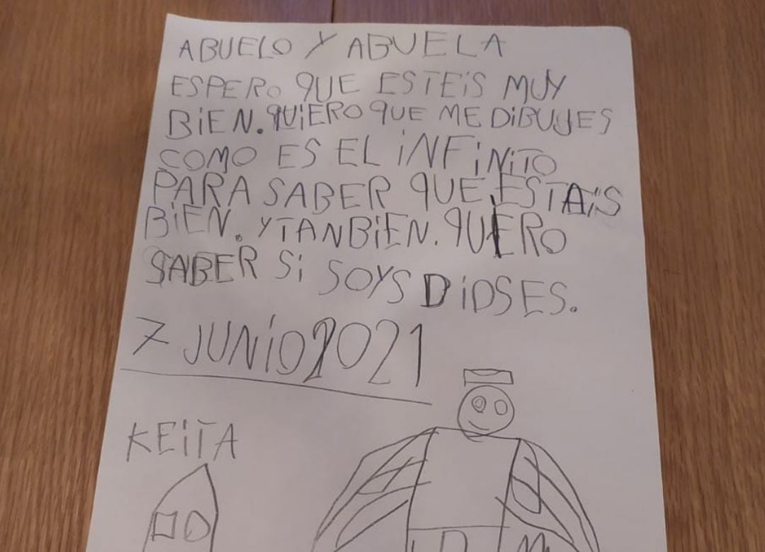 La emotiva carta de un niño a sus abuelos.