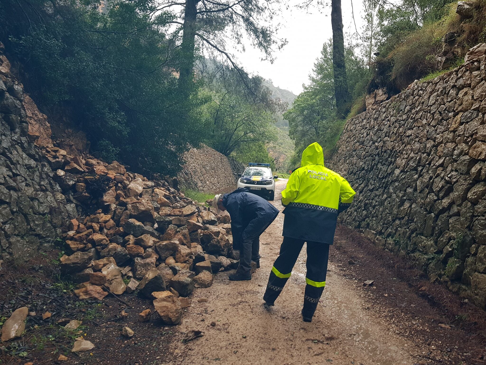 Desprendimientos en la Vía Verde de Villalonga