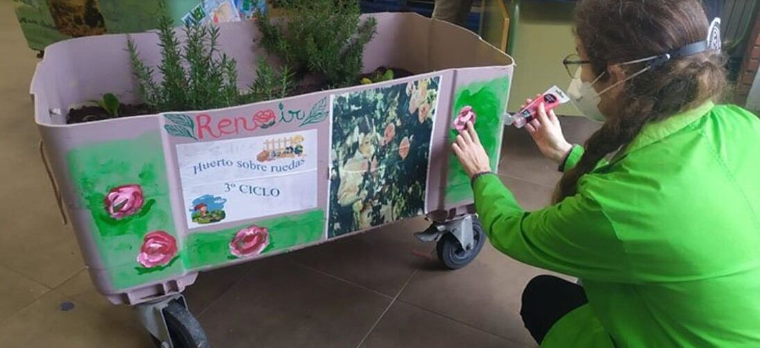 Huertos sobre ruedas. Foto: CEIP Nuestra Señora del Prado.