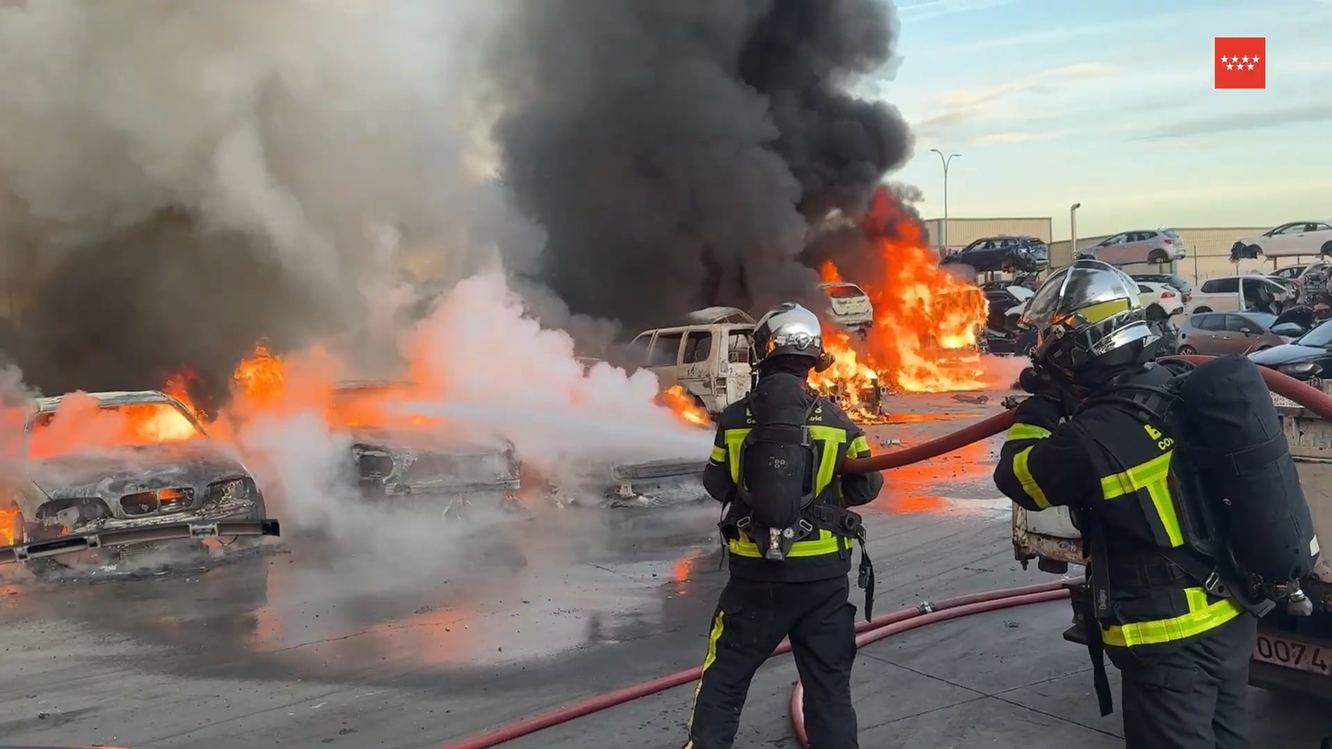 El suceso se ha producido en un desguace del Polígono Industrial Aymair de San Martín de la Vega.
