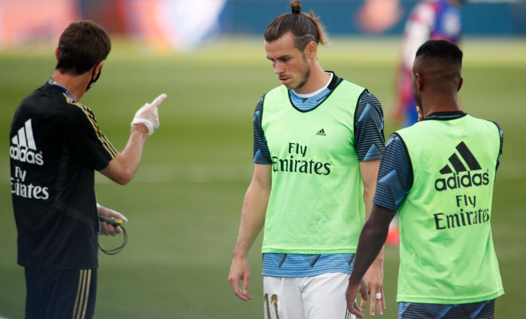 Gareth Bale, antes del partido entre el Real Madrid y el Eibar.