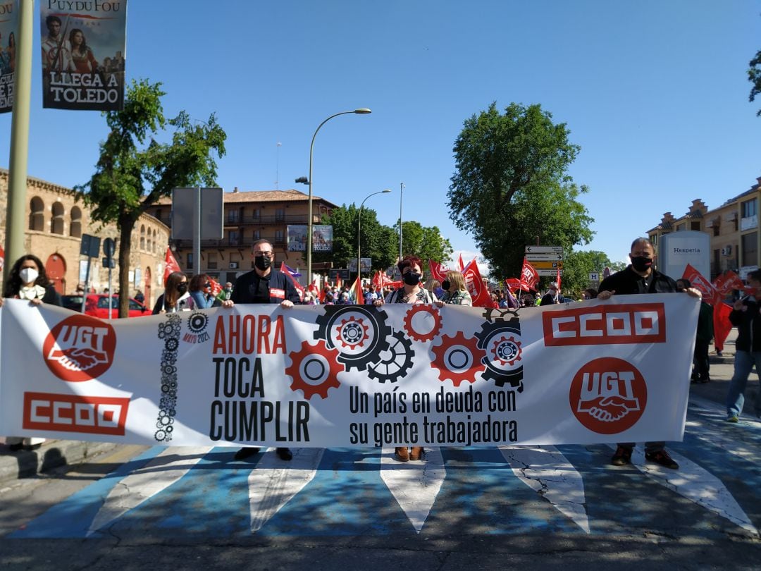 Dos años años después, los sindicatos de UGT y CCOO han vuelto a ocupar el espacio público