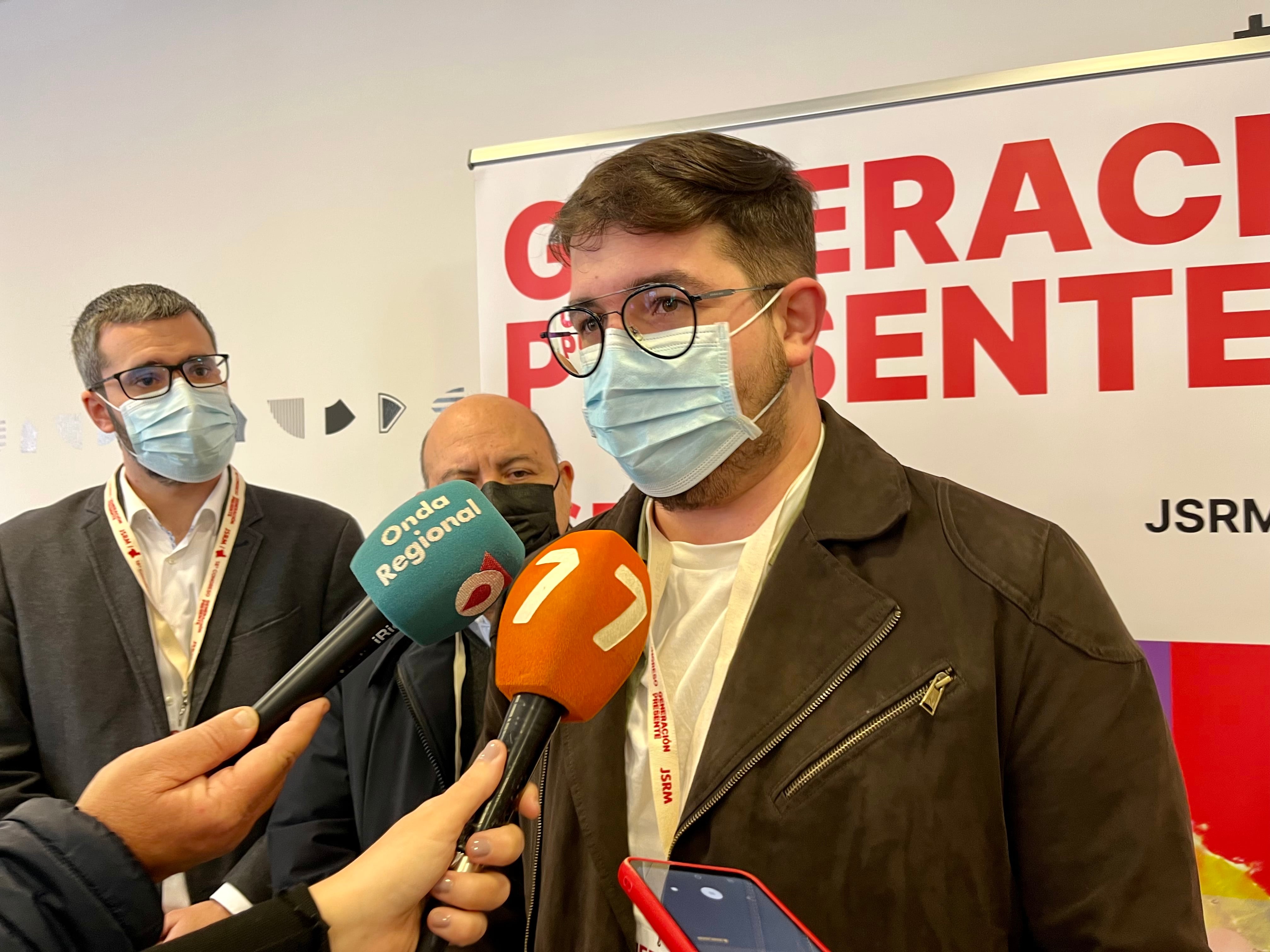 Miguel Ortega, secretario general de JSRM antes del congreso en el que ha sido reelegido en el cargo