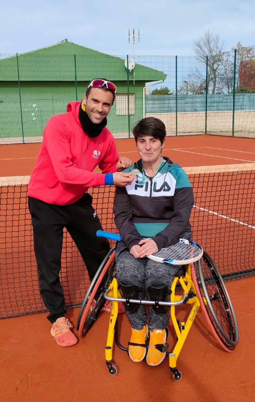 Cristina Mata junto a su entrenador Fernando García.