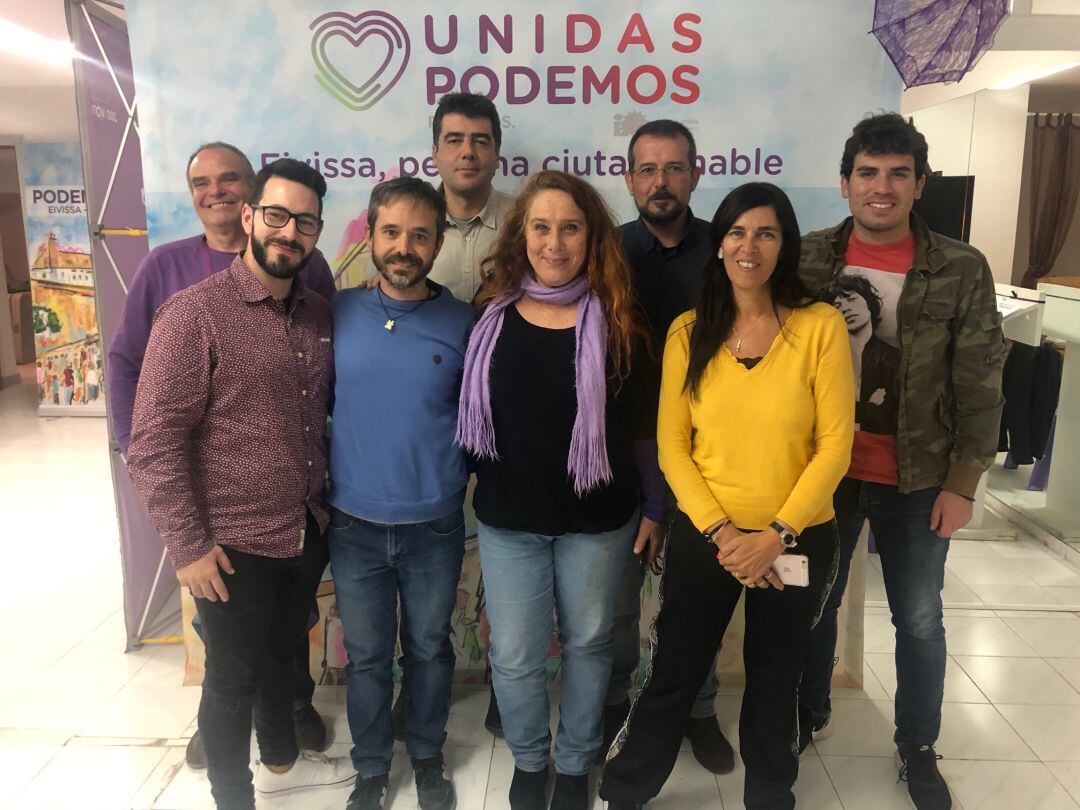 Un momento durante la noche electoral en la sede de Unidas Podemos