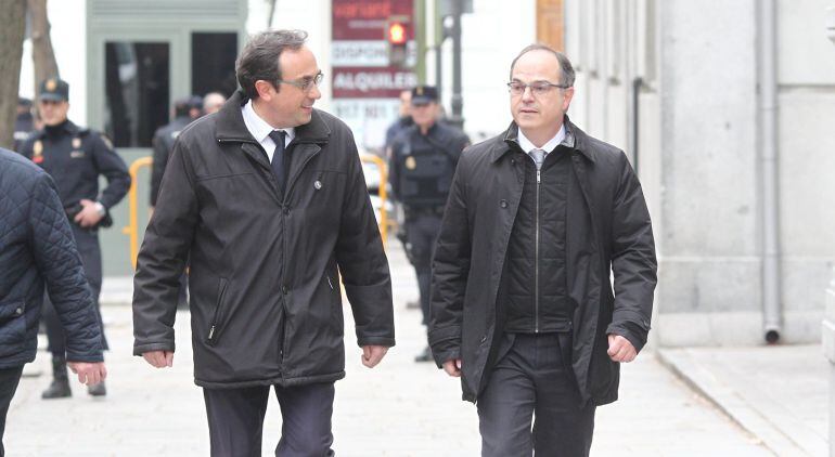 Josep Rull y Jordi Turull llegan al Supremo por la vista del procés