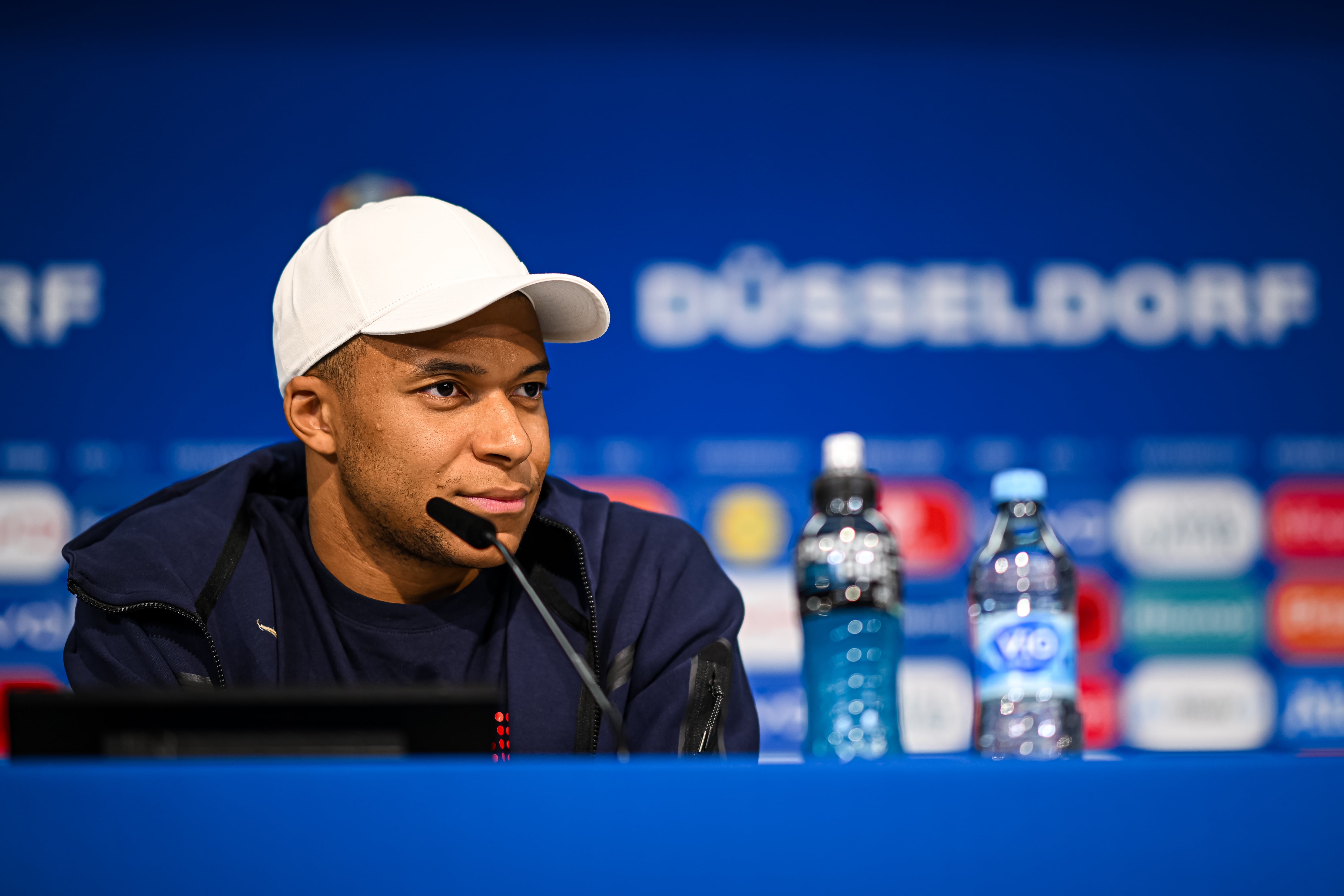 Kylian Mbappé, durante la rueda de prensa previa al partido de Francia contra Austria