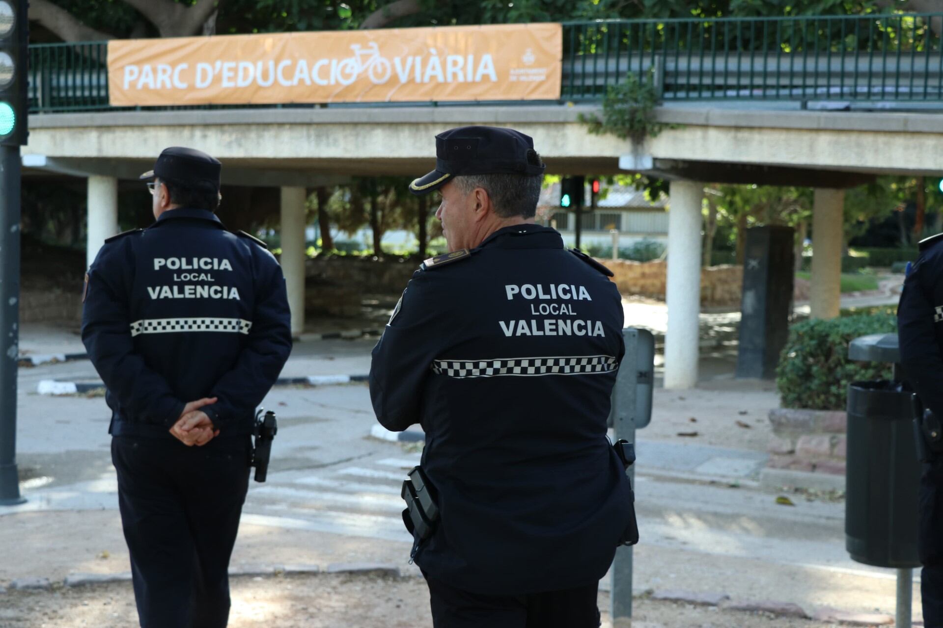 Imagen del parque de seguridad vial del jardín de Viveros de València