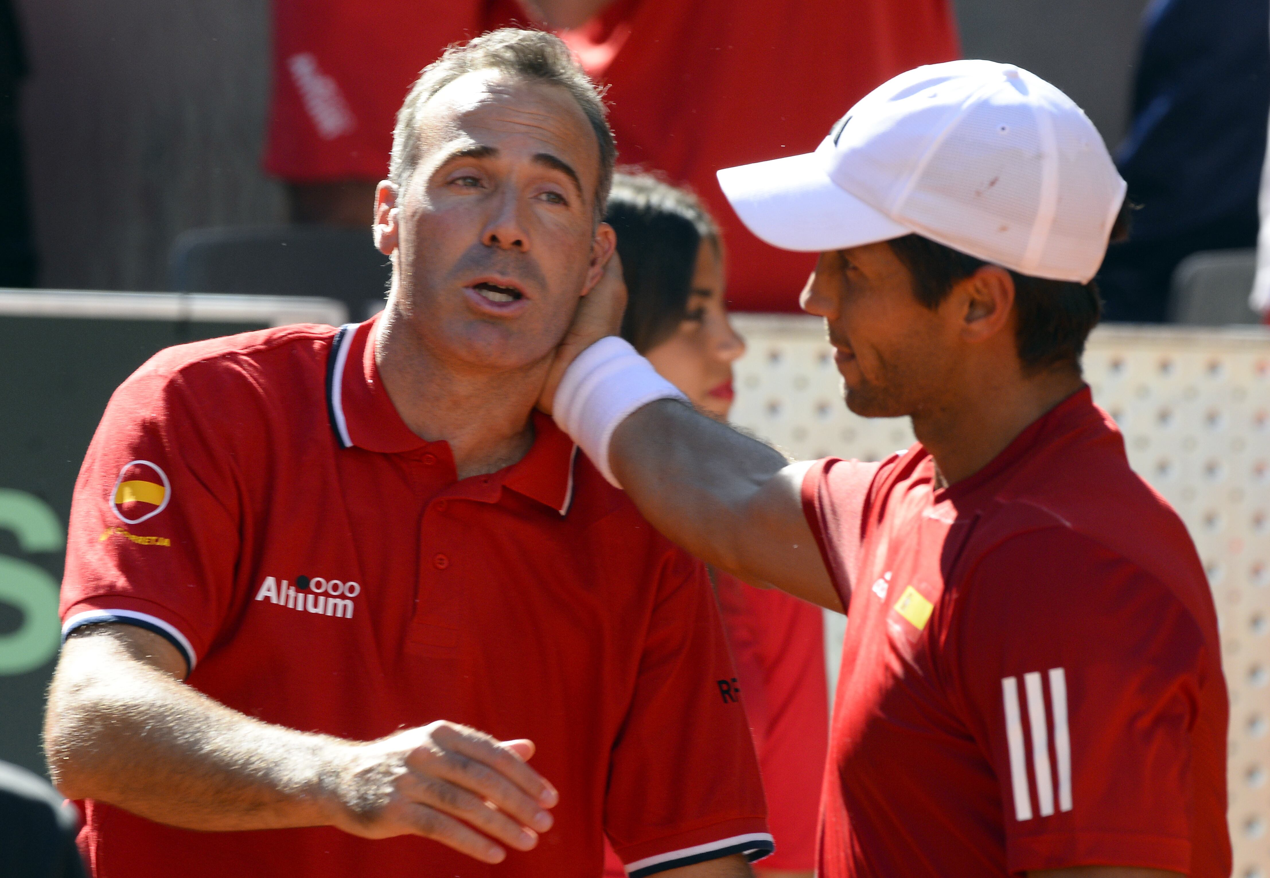 Alex Corretja, con Verdasco en la Copa Davis