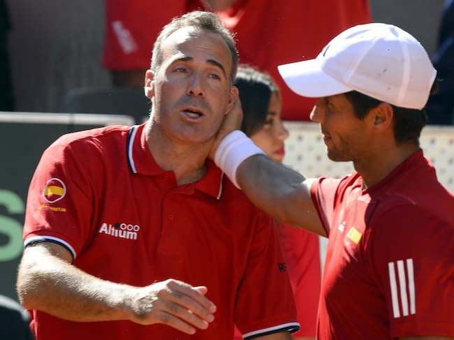 Alex Corretja, con Verdasco en la Copa Davis