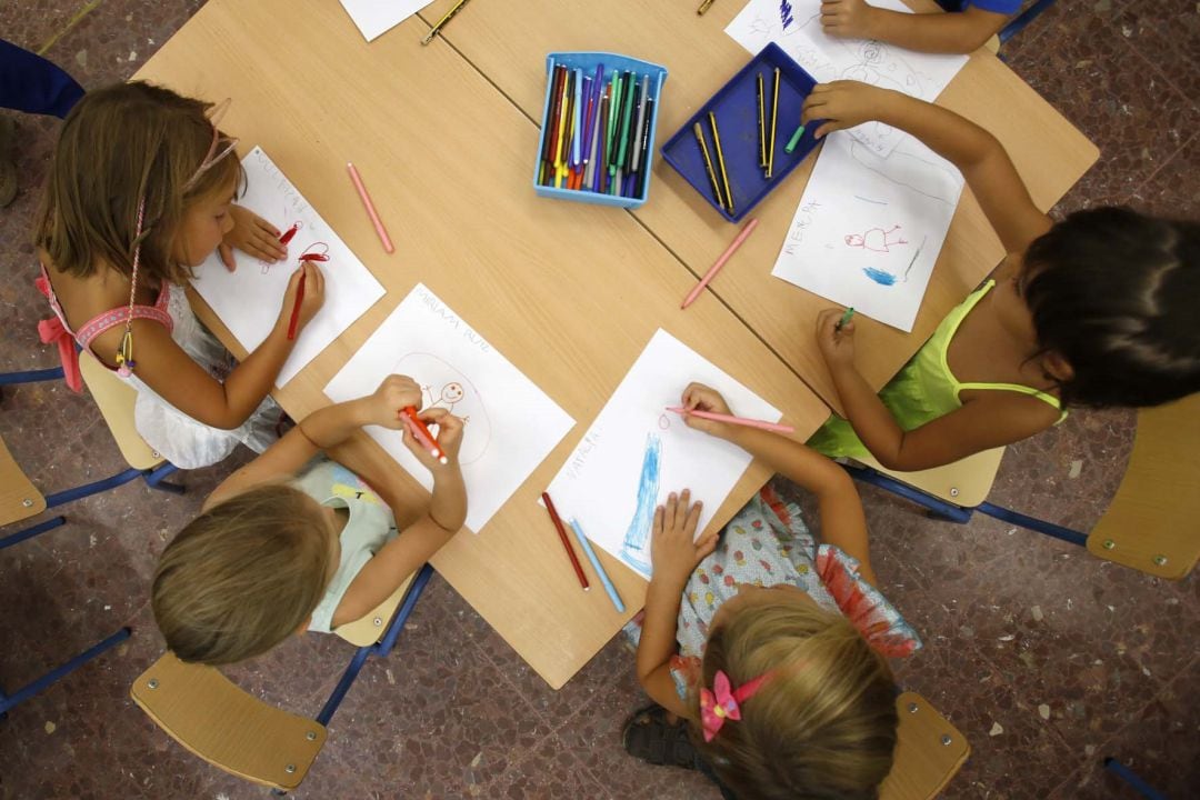 Niños de Infantil de un colegio de Mairena del Aljarafe (Sevilla)