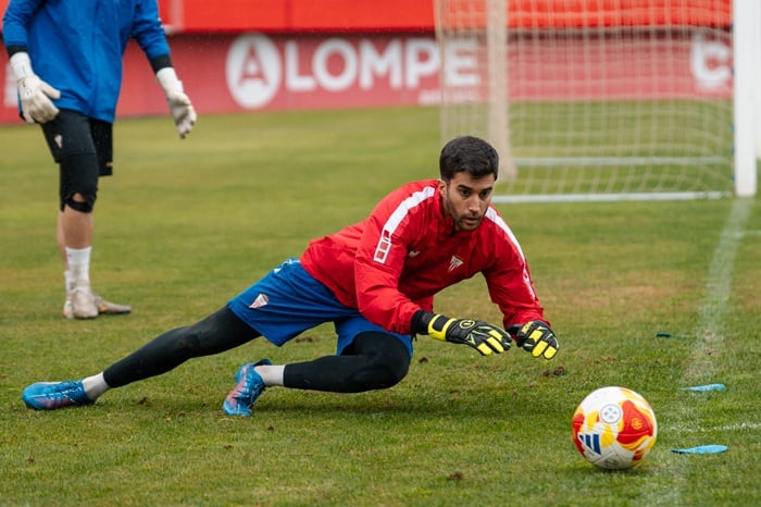 Iván Moreno en un entreno