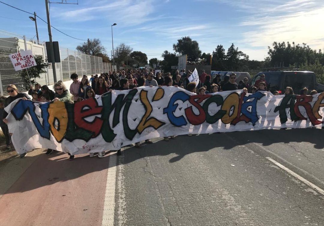 Manifestación en Formentera