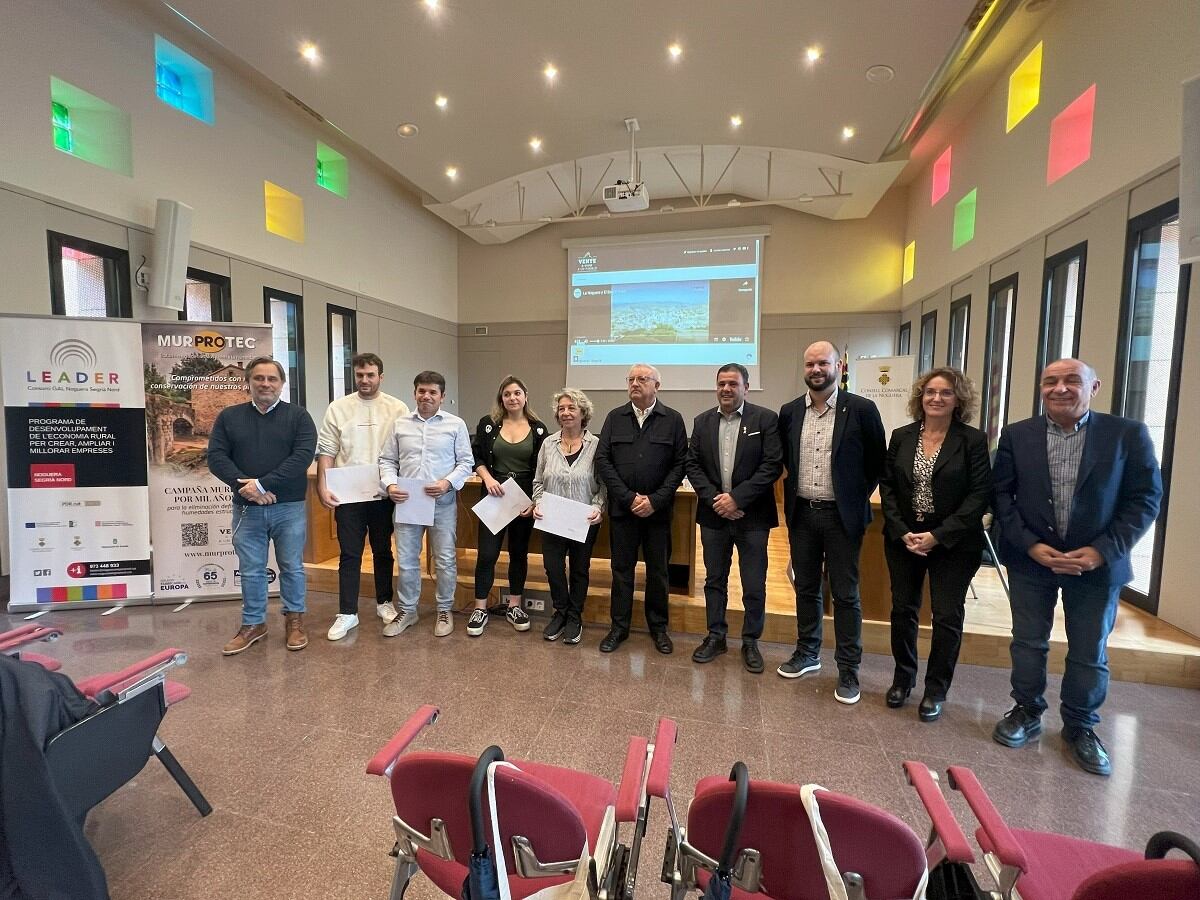 Un moment de l'acte de presentació de la plataforma, Vine a viure a un poble, avui al consell comarcal de la Noguera. Foto: Plataofrma Vine a Viure a un Poble.