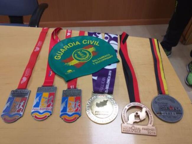 Algunas de las medallas conseguidas por Araceli García