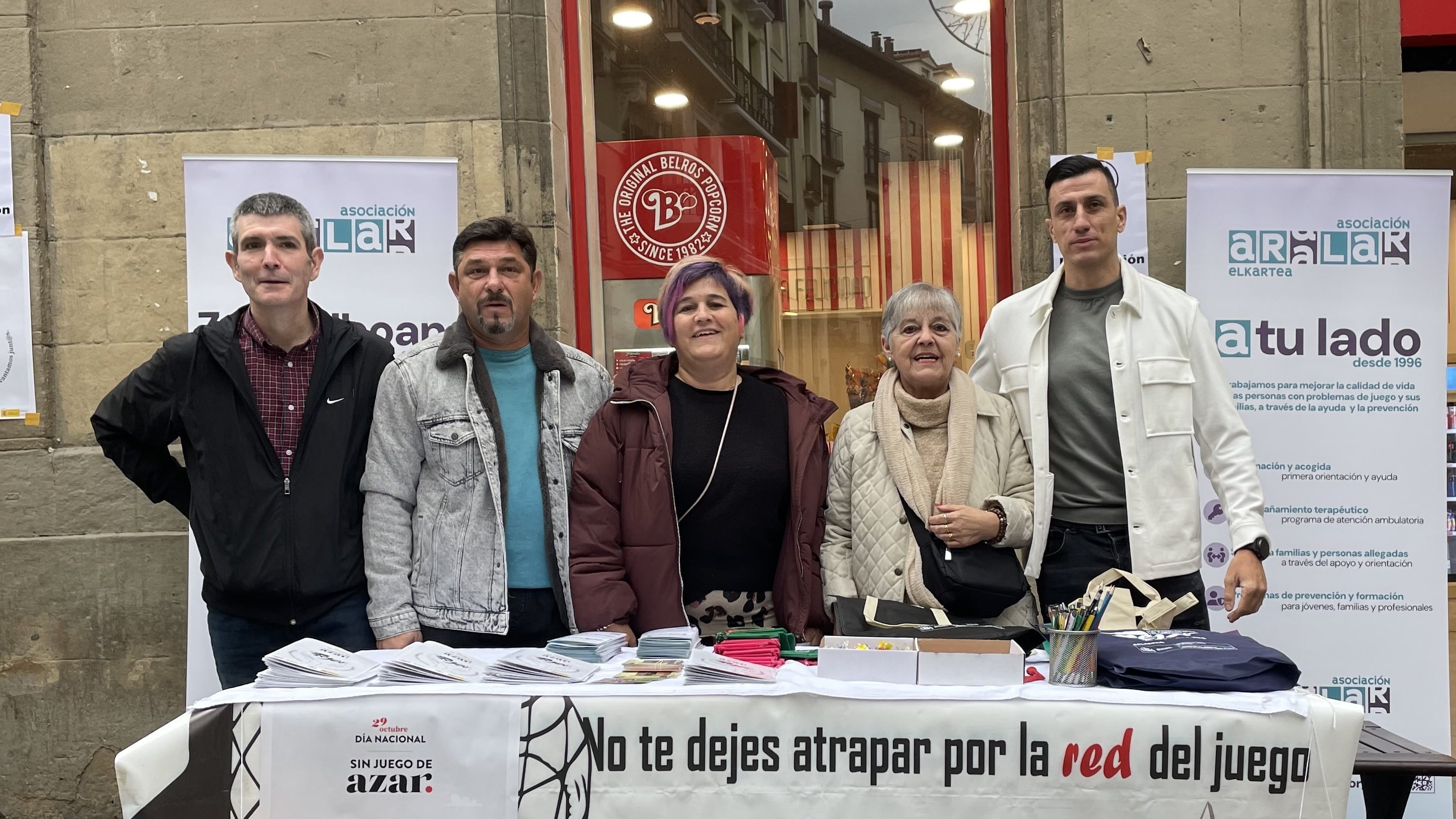 La Asociación ARALAR en Pamplona con motivo del Día Nacional sin juego de azar