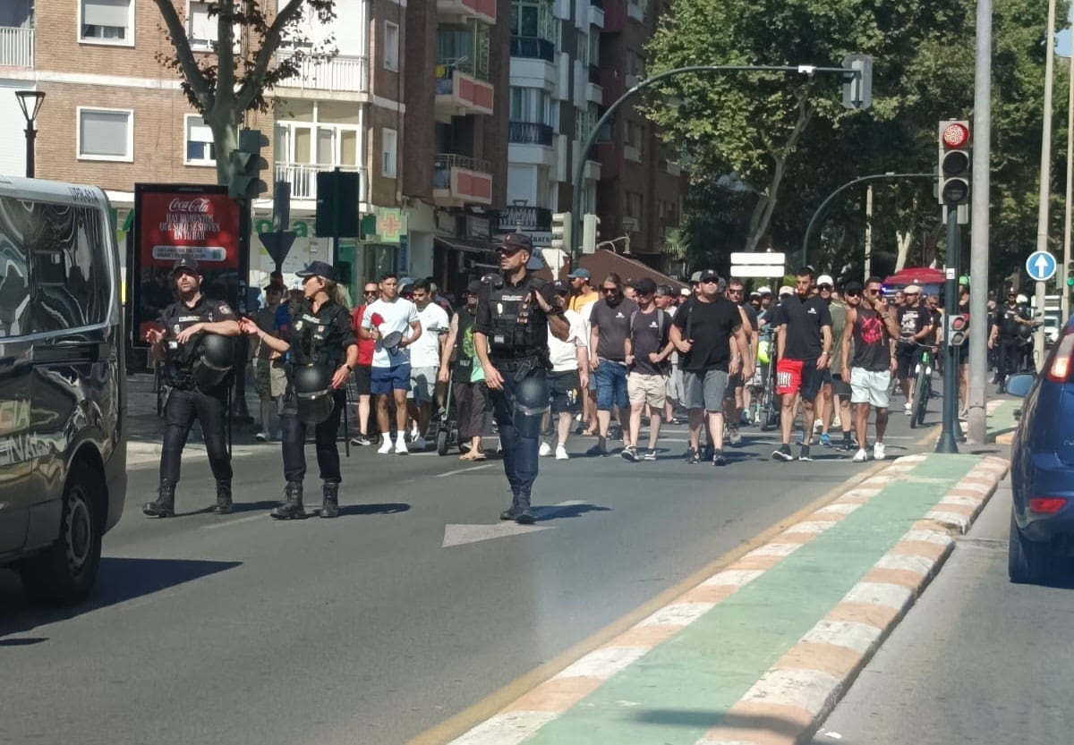 Protestas de los trabajadores de Navantia en el Paseo de Alfonso XIII de Cartagena