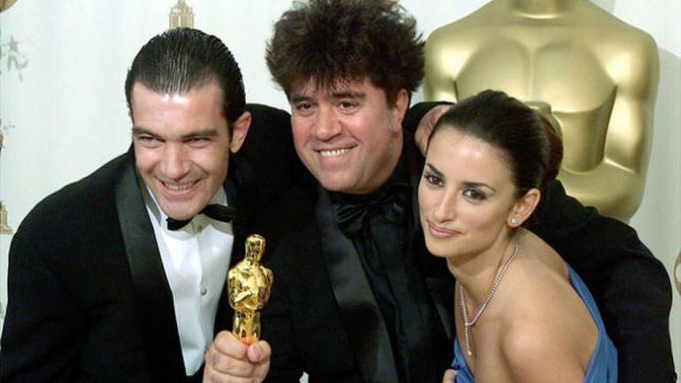 Penélope Cruz, Antonio Banderas y Pedro Almodóvar