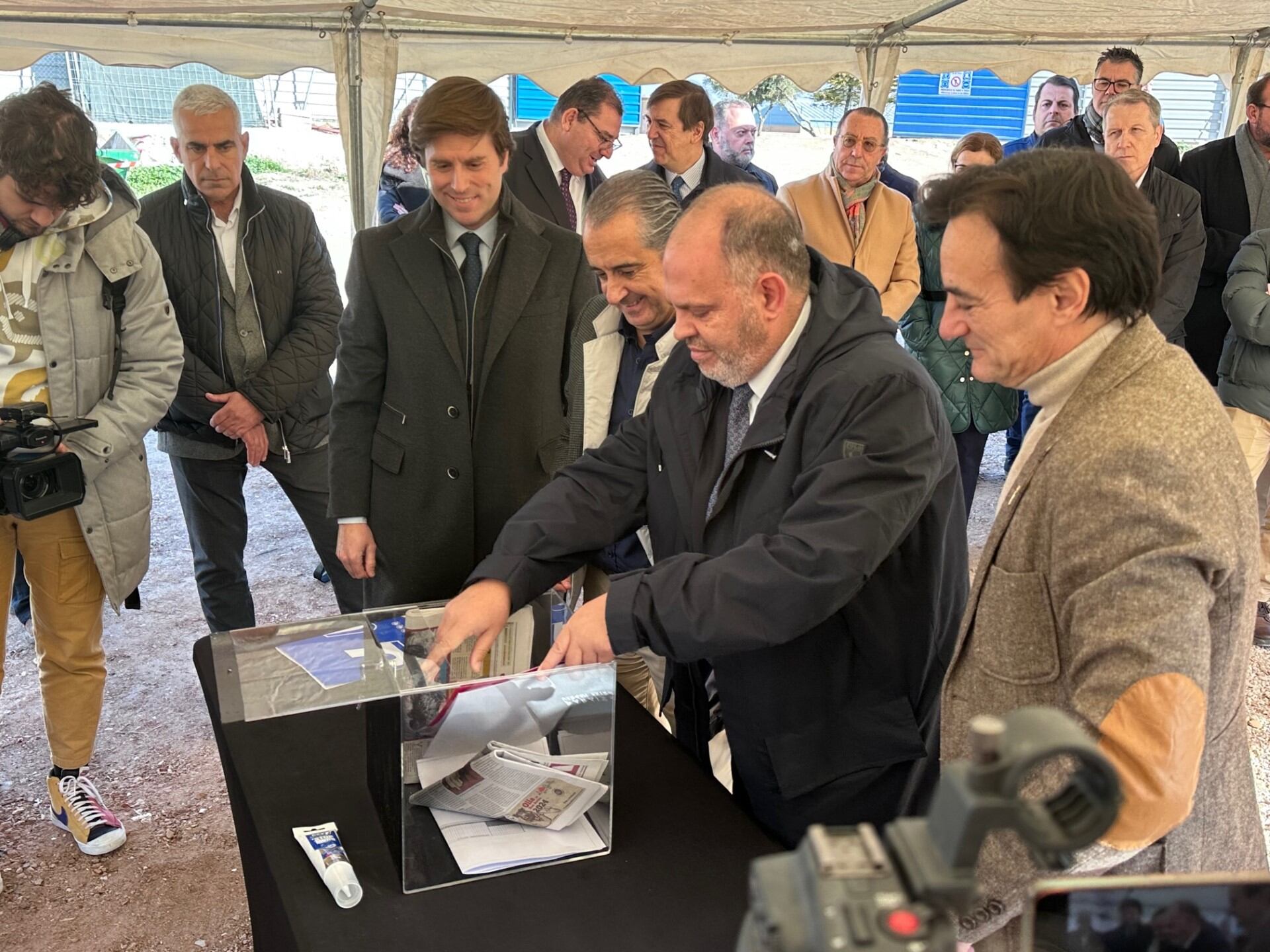 Acto de colocación de la primera piedra del hospital Jaén Salud.