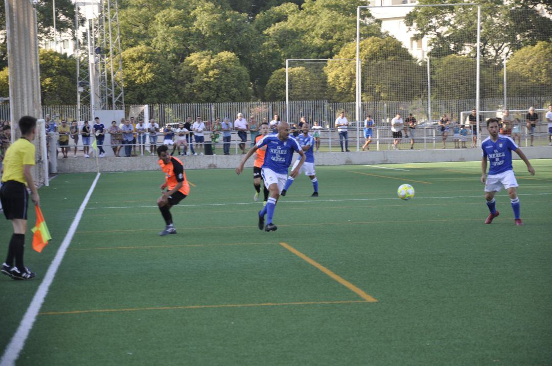 Imagen del partido que el Xerez CD jugó ante La Lebrijana
