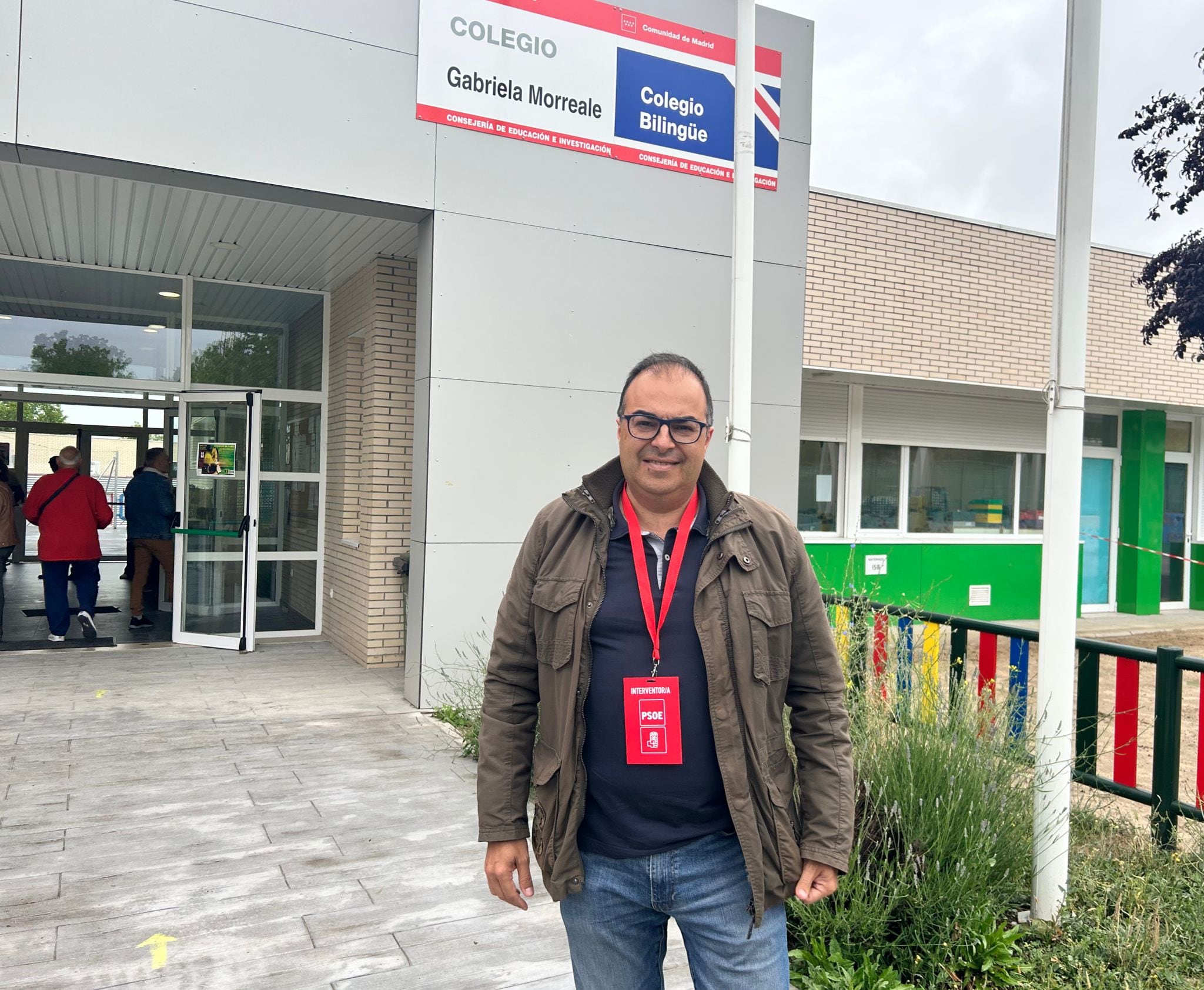 Santiago Llorente, alcalde de Leganés, durante la jornada electoral del pasado 28 de mayo