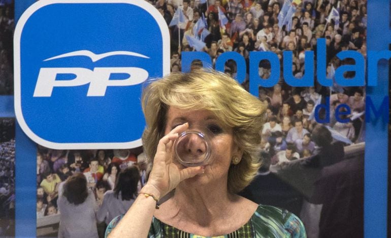 La presidenta del Partido Popular de Madrid, Esperanza Aguirre.