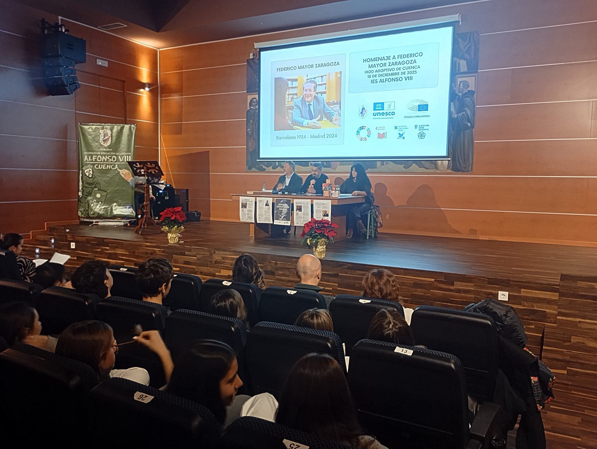 Homenaje a Federico Mayor Zaragoza en Cuenca