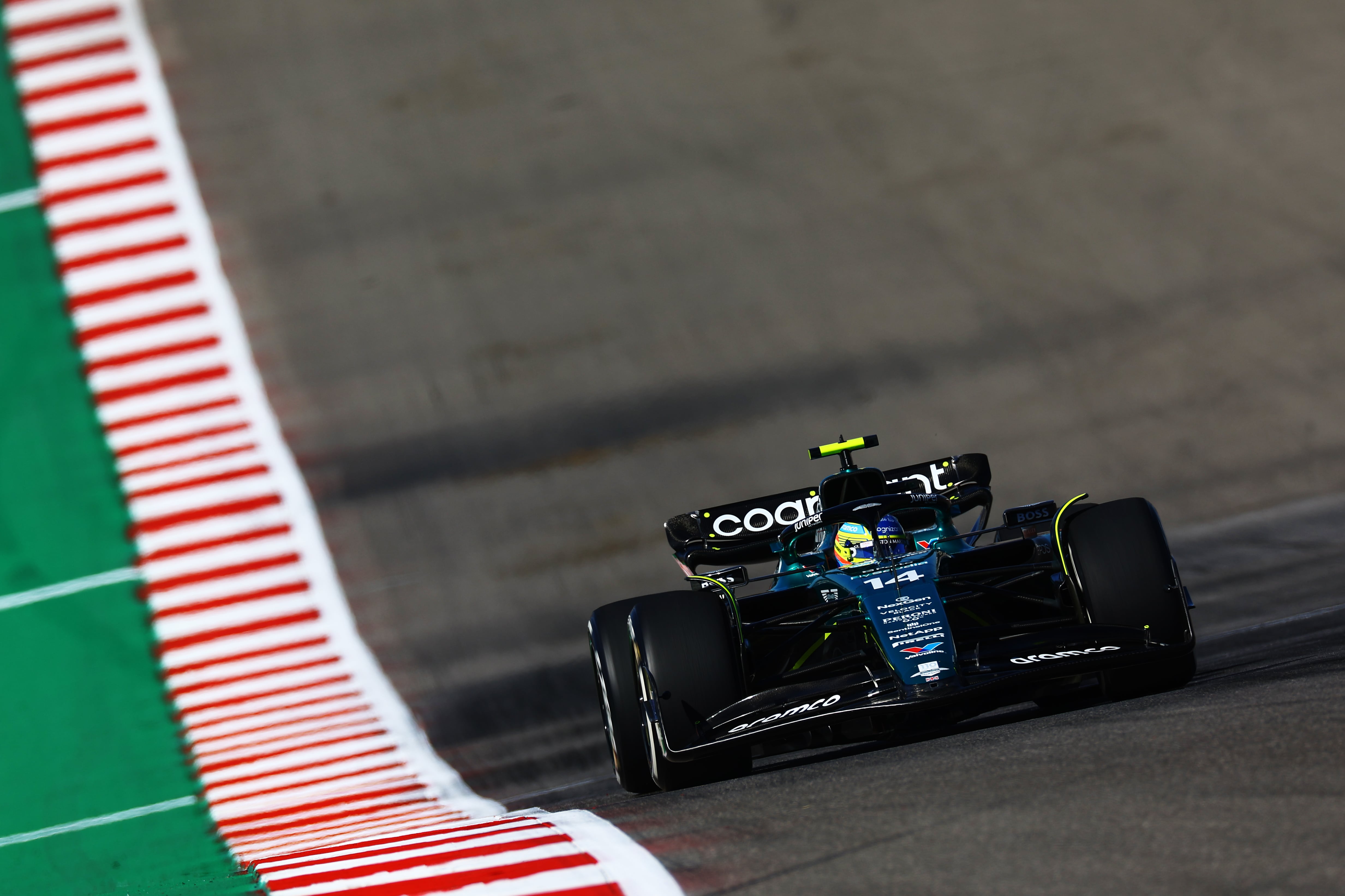 Fernando Alonso en el GP de Estado Unidos hoy. (Photo by Mark Thompson/Getty Images)