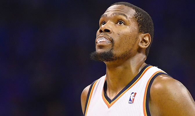 Kevin Durant, durante un partido con Oklahoma