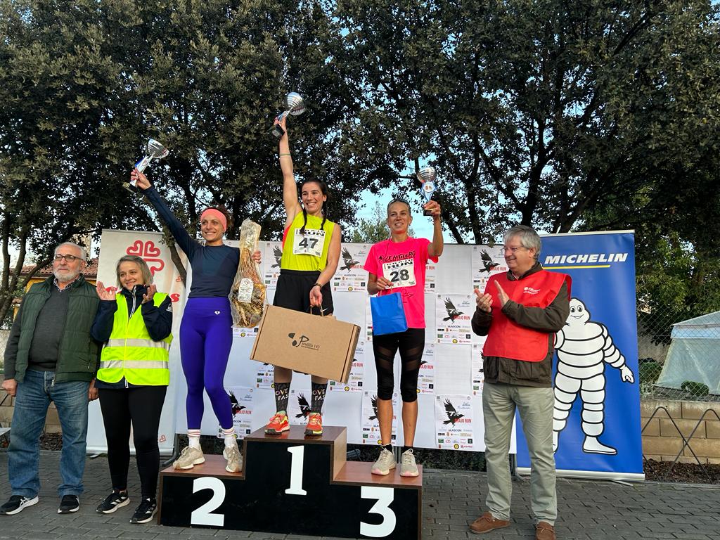 Podium de categoría femenina