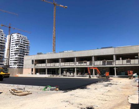 Vista general de las obras del colegio Les Arts