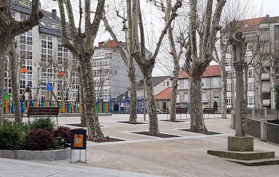 Parque infantil de la calle Concello cerrado