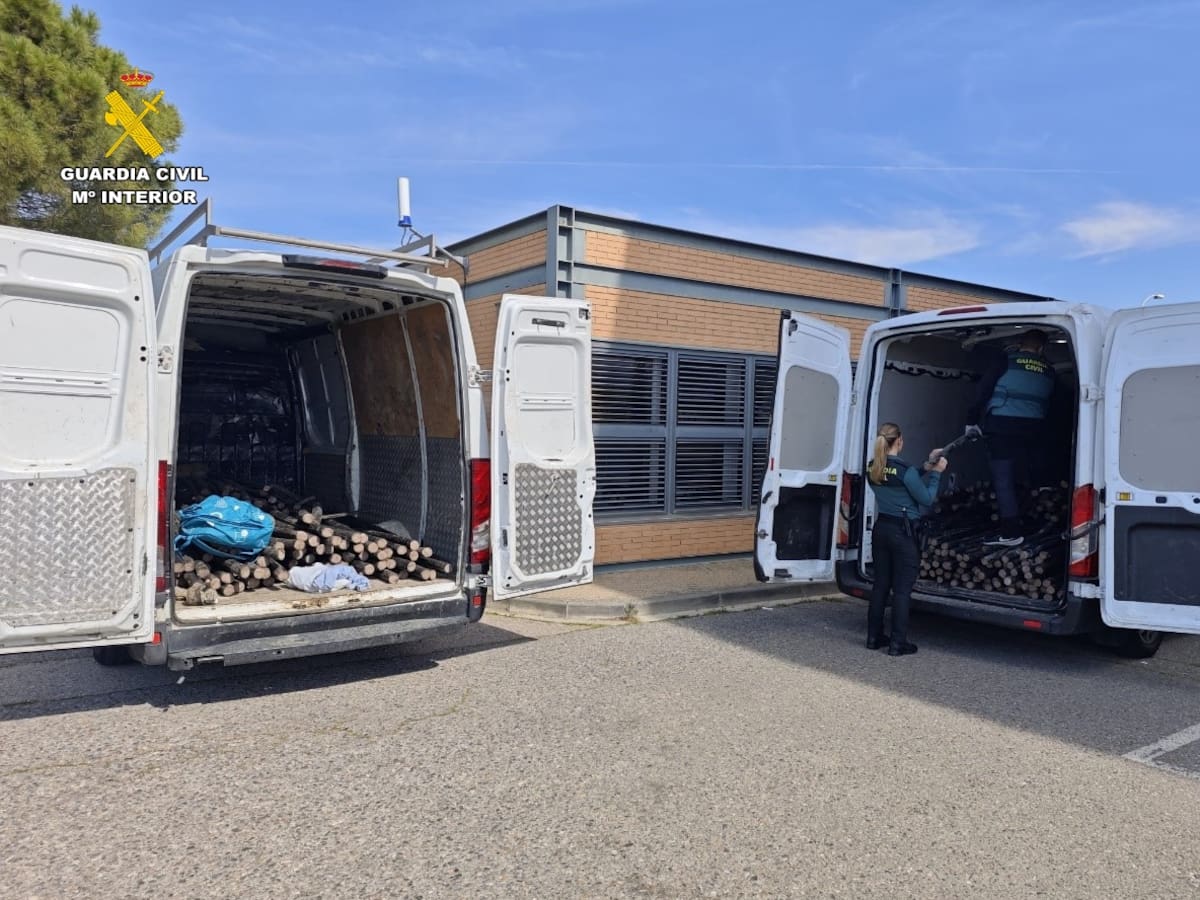 Cuatro personas detenidas por un delito de receptación de más de cuatro toneladas de cable de cobre en Fraga
