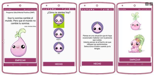 Diferents pantalles de l'aplicació