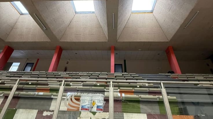 Operación acabar con las goteras en el Javier Lozano de Toledo: así van los trabajos de impermeabilización