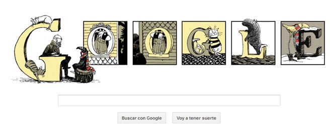 Edward Gorey, homenajeado por el doodle de Google en el 88º aniversario de su nacimiento